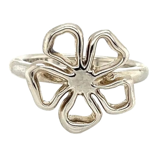 Tiffany & Co. Sterling Silver Daisy Floral Ring For Sale