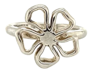 Tiffany & Co. Sterling Silver Daisy Floral Ring