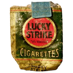 Lucky Strike Cigarettes by Brad Beyer Print, 24" x 24"