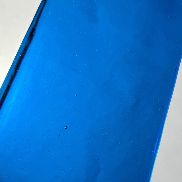 Blue Scandinavian Glass Door Handle from Lindshammar Glassworks, Sweden, 1960s For Sale - Image 8 of 12