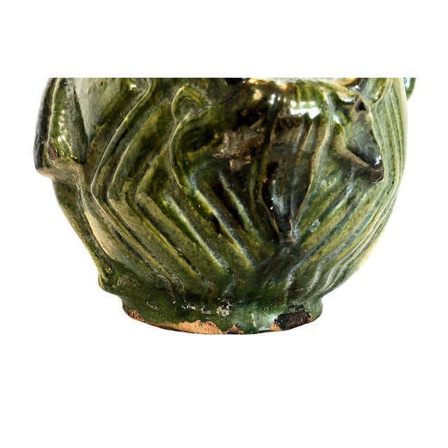 Vintage Oaxacan Glazed Pottery Pitcher With Maize and a Woman For Sale - Image 16 of 18