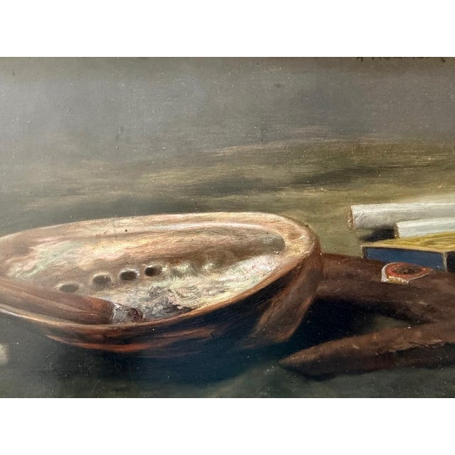 Realism Mid 19th Century Still Life Oil Painting of Shells by August Holmberg For Sale - Image 3 of 8