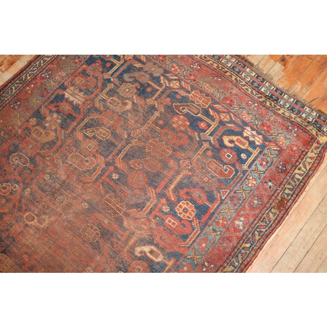 Persian Zabihi Collection Worn Persian Rug For Sale - Image 3 of 12