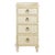 Modern History Four Drawer Gustavian Bedside Cabinet - Antique White For Sale