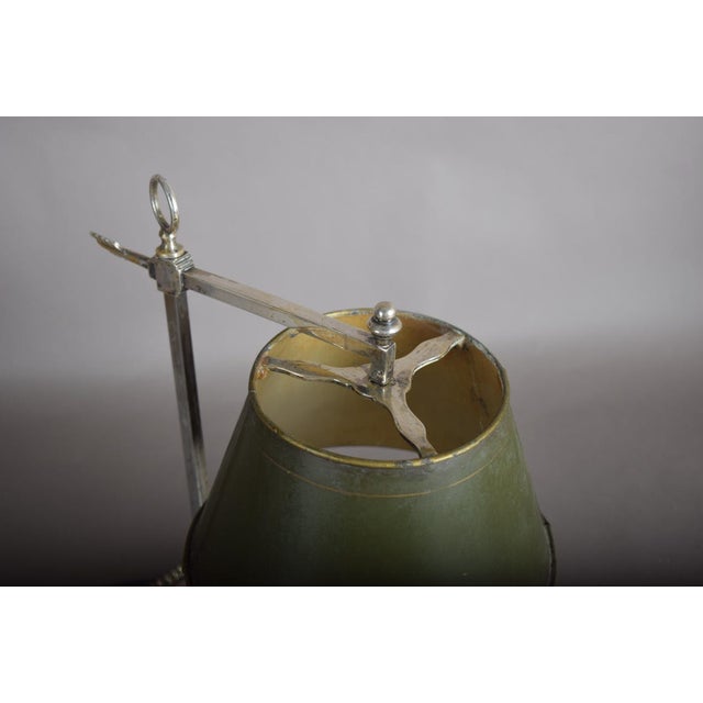 1930s French Bouillotte Lamp in Silvered Metal, 1930s For Sale - Image 5 of 14