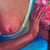 Textile "Two Tahitian Women" - Framed Figurative Expressionist Oil Painting on Canvas by Cyndy Ortiz (After Paul Gauguin) For Sale - Image 7 of 12