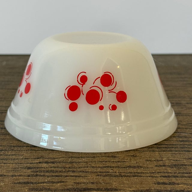 Rare - MCM Federal Glass Atomic Dots, Polka Dots, Mixing Bowls, Set of 5 For Sale In Phoenix - Image 6 of 7