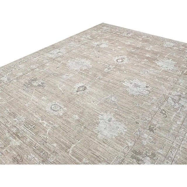 Handwoven Turkish Oushak Area Rug 9’0″ X 12’0″ For Sale In Dallas - Image 6 of 9