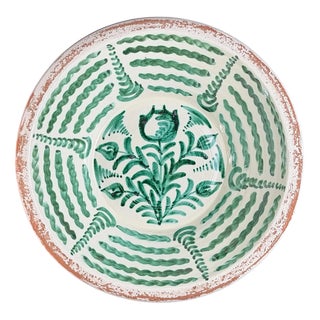 Large Spanish Fajalauza Ceramic Lebrillo Bowl For Sale