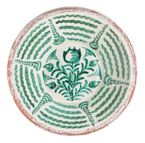 Large Spanish Fajalauza Ceramic Lebrillo Bowl