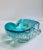 Metal Italian Mid Century Seguso Murano Attributed Turquoise & Silver Averturine Dish For Sale - Image 7 of 17