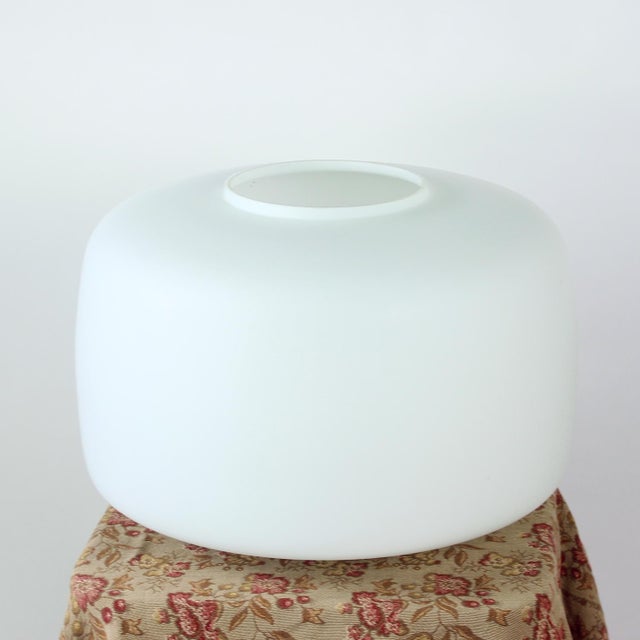 Large White Opaline Glass Shield from Napako, Former Czechoslovakia, 1960s For Sale - Image 4 of 5