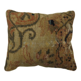 Peach Khaki Antique Sultanabad Pillow For Sale