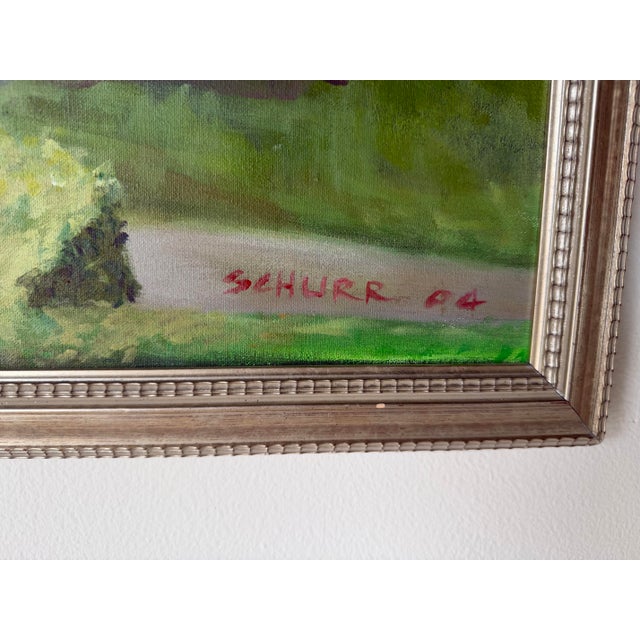 Marsha Schurr Impressionist Tropical Landscape Oil on Canvas Painting, Framed For Sale - Image 10 of 12