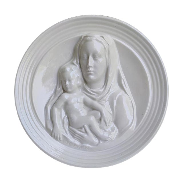 Madonna with Child by Emile Jacob Born, 1890s For Sale