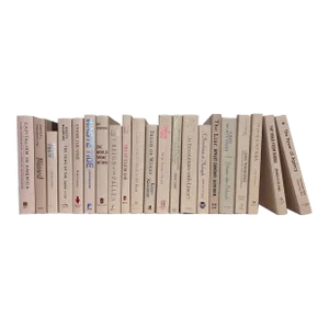 Decorative Books - Warm Sand Books - Pink Books By The Foot