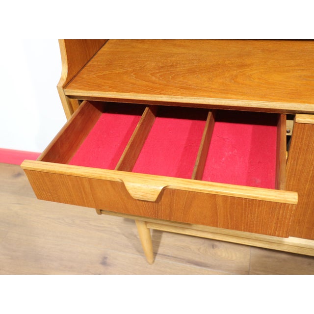 1960s Mid Century Modern Vintage Teak Tall Credenza Sideboard by Austinsuite For Sale - Image 5 of 13