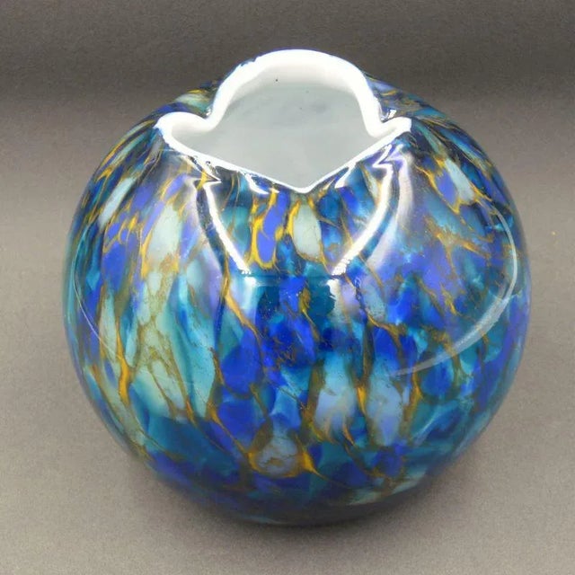 Blue Artist Glass Vase by Hans Jürgen Richartz., 1970 -, 1979 For Sale - Image 8 of 8