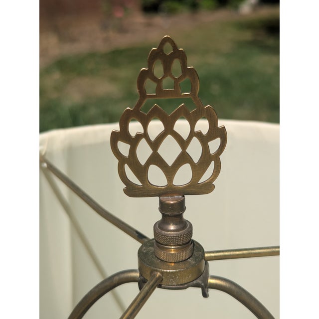 Antique Chinoiserie Porcelain Enamel Lotus Flower Vase Lamp For Sale - Image 17 of 18