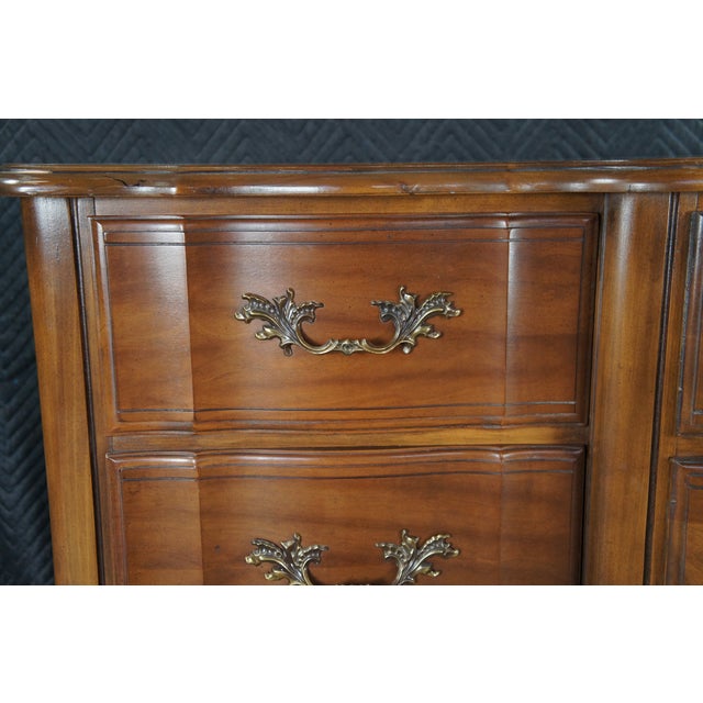 Late 20th Century Kent Coffey Marquee French Provincial Serpentine Fruitwood Dresser Sideboard For Sale - Image 11 of 14