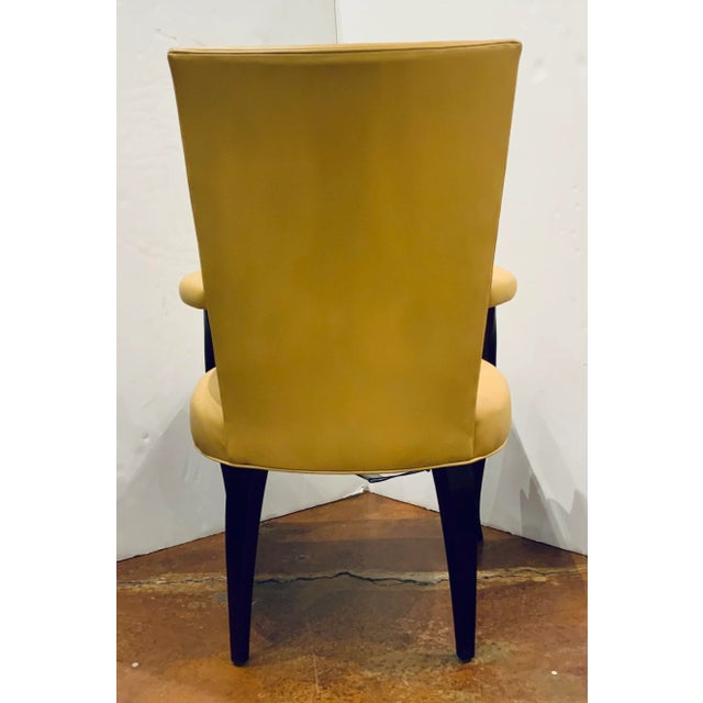 2020s Baker Modern Mustard Leather Arm Chair/Desk Chair For Sale - Image 5 of 6