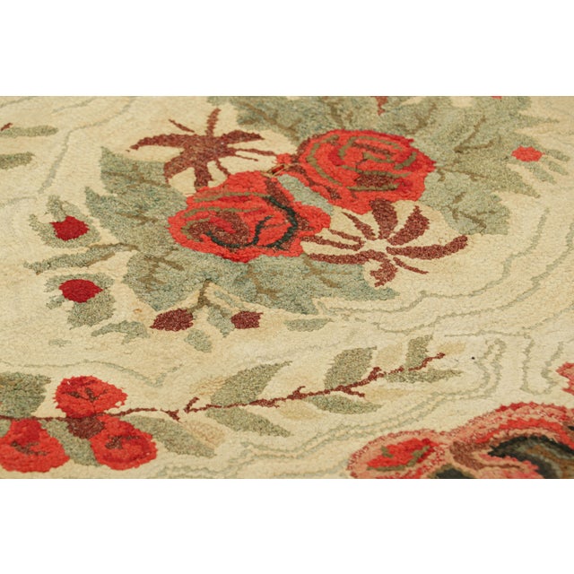 Handmade in wool and originating circa 1920-1930, this 3x4 rug is a rare and exciting new curation in Rug & Kilim’s...