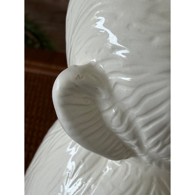 Late 20th Century Pair of Chelsea House White Porcelain Capuchin Monkey Bookends or Decorative Objects For Sale - Image 5 of 12