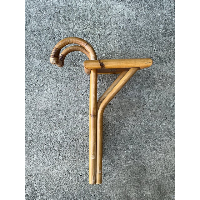 Vintage Bielecky Brothers Rattan Hook on Side Table For Sale - Image 11 of 12