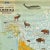 The vintage rollable picture map of North- and Middle America shows land use and livestock. Published by JRO. Colorful...