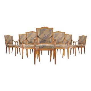 Set of Ten Minton-Spidell Rizzoli Regency Style Dining Armchairs For Sale