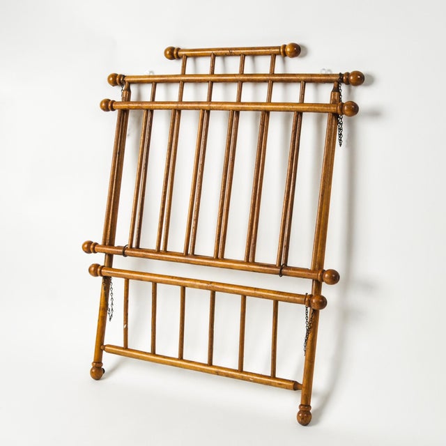 Antique Stick and Ball Wall Hanging Magazine Rack For Sale - Image 11 of 16