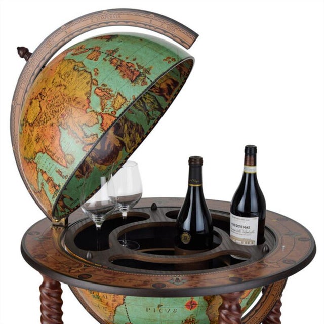 Contemporary Bacchus Lagoon Globe Bar by Zoffoli Mappamondi For Sale - Image 3 of 8