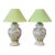 Vintage Hand-Painted Italian Glazed Pottery Table Lamps - a Pair For Sale