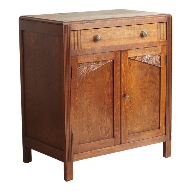 Vintage Art Deco Oak Chest of Drawers, 1930 For Sale