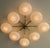 Fabio Ltd 21st Century Otto Polished Brass Glossy White Murano Glass Flush Mount by Fabio LTD For Sale - Image 4 of 4