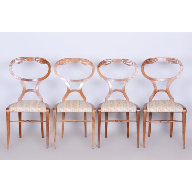 Biedermeier Dining Chairs in Oak and Walnut, Vienna, Austria, 1820s, Set of 4 For Sale - Image 11 of 11