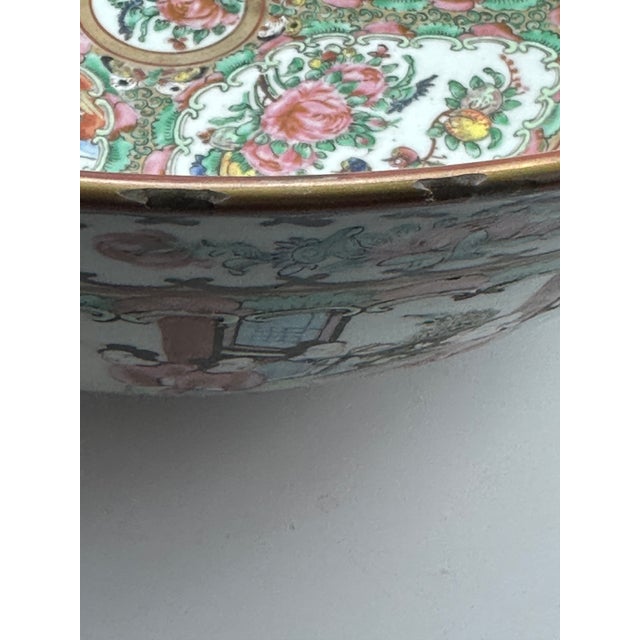 Late 19th Century Late 19th Century. Punch Bowl. Chinese Porcelain Rose Medallion Circa 1880 For Sale - Image 5 of 15