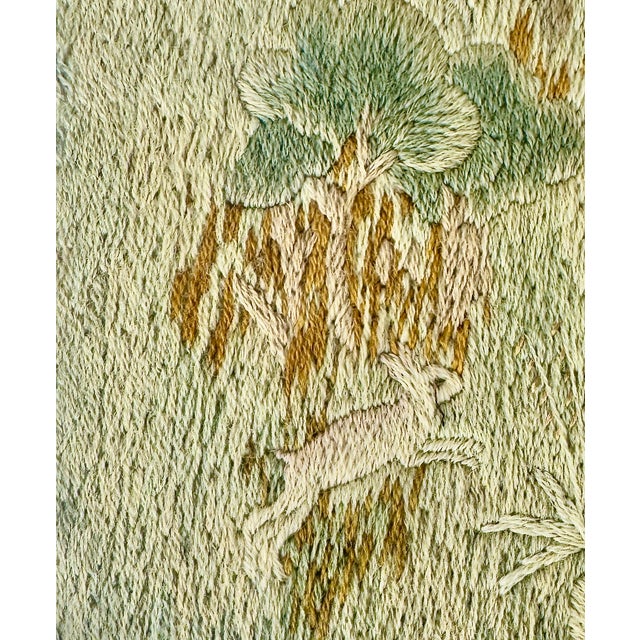 English Pastoral Woolwork Embroidery With Horse, Hounds & Rabbits, 19th Century For Sale - Image 14 of 17