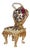 Velvet Leopard Print Victorian Chair Ornament For Sale