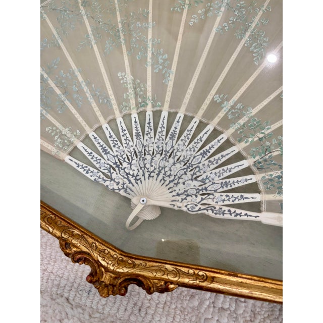 Traditional Antique Hand-Painted Ladies Fan Late 19th Century For Sale - Image 3 of 4