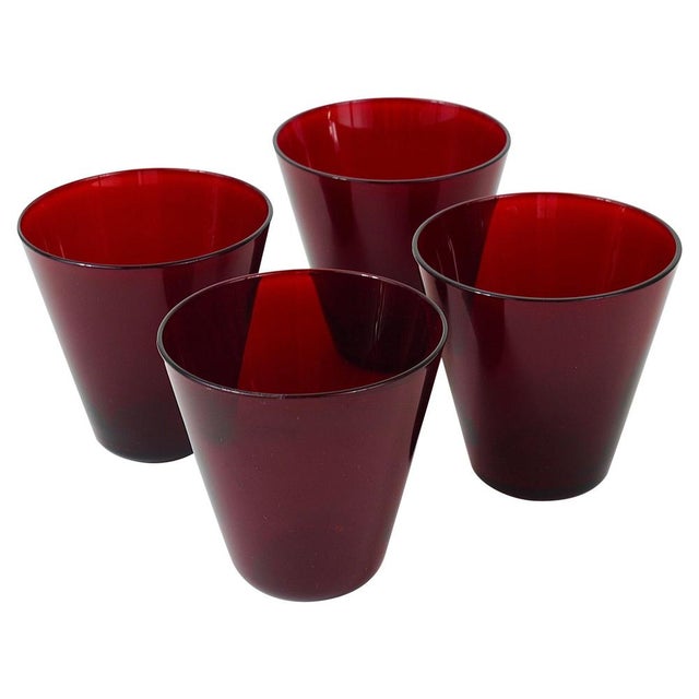 Mid-Century Drinking Glasses by Kaj Franck for Nuutajarvi Nottsjo Finland, 1950s, Set of 4 For Sale - Image 14 of 14