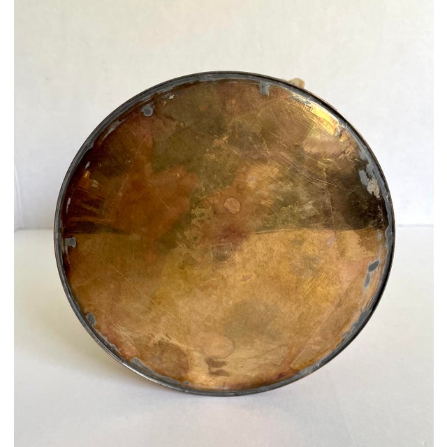 Solid Brass Vase With Elephant Head Handles For Sale - Image 9 of 10