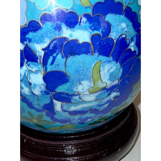 Metal Cloisonné Egg With Stand For Sale - Image 7 of 11