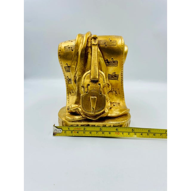 Set of 2 1965 Progressive Art Products Musical Motif Bookends For Sale - Image 11 of 12