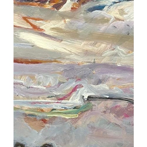 Jean Krille, Landscape 148, 1985, Oil on Masonite For Sale - Image 3 of 10