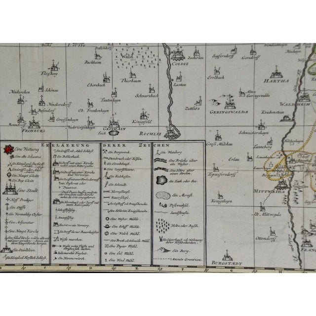 Mid 18th Century Petrus Schenk the YoungerMeissen, Germany : A Large Framed 18th Century Map by Petrus Schenk, 1750 For Sale - Image 5 of 7