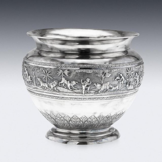 20th Century Indian Silver Bowl from Arachun - Parsrap, Calcutta, 1900s For Sale - Image 17 of 18