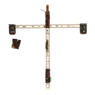 Abstract "Tronic Cross" Artography Large Mixed Media Sculpture by Pasqual Bettio For Sale