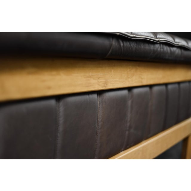 1970s Mid-Century Modern Danish Brown Leather 3-Seater Sofa, 1970s For Sale - Image 5 of 18