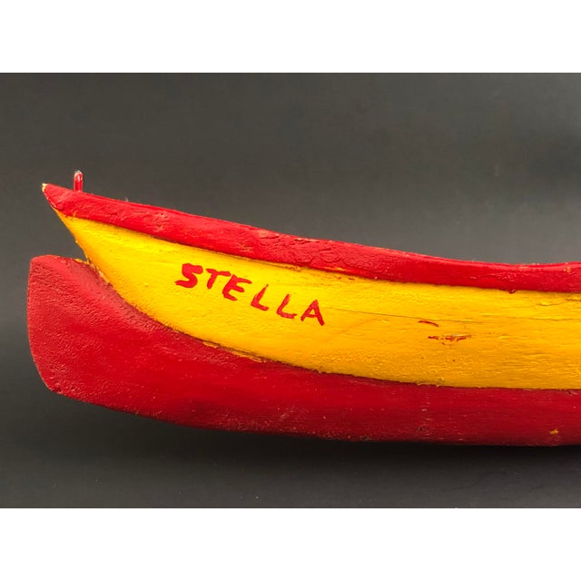 1930's Wooden Folk Art Boat Model Chairish